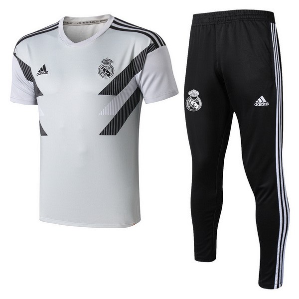 Entrenamiento Real Madrid Conjunto Completo 2018-2019 Blanco Gris